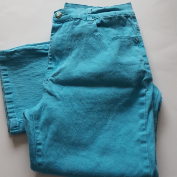 DG2 by Diane Gilman Denim - DG2 Turquoise Jeans EUC